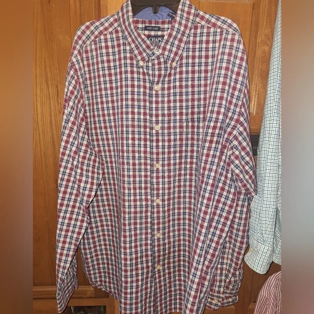 Chaps Easy Care Long Sleeve Button-down Shirts (3) In A Size XL.